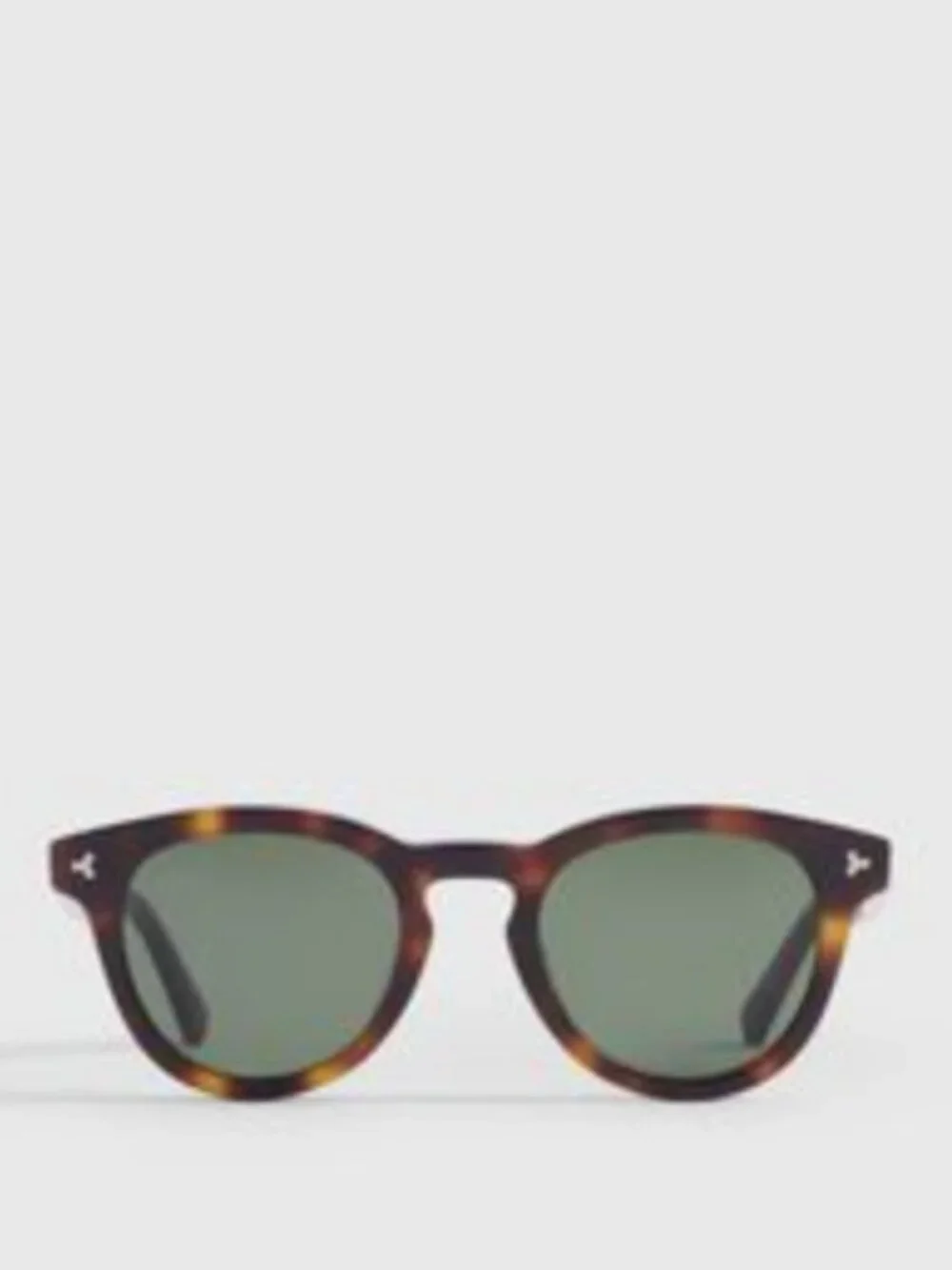 BALLY Shiny Classic Havana Sunglasses with Green Lens